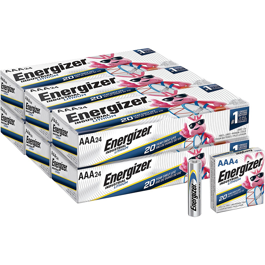 Energizer Industrial AAA Lithium Battery 4-Pack (EVELN92CT)