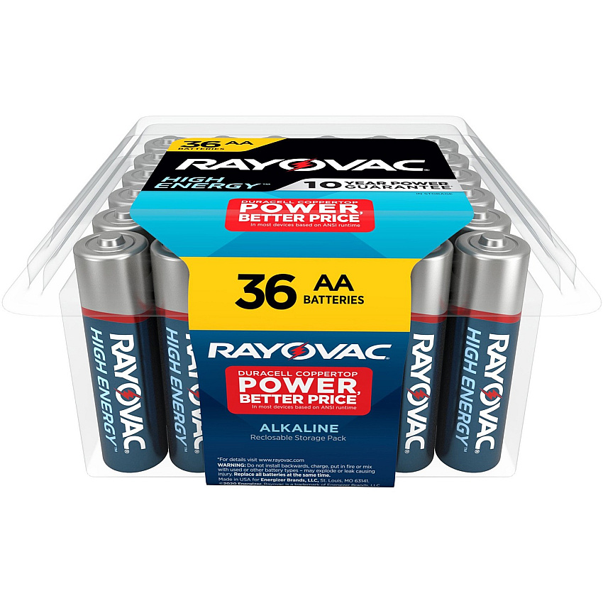 Rayovac High Energy Alkaline AA Batteries (RAY81536PP)
