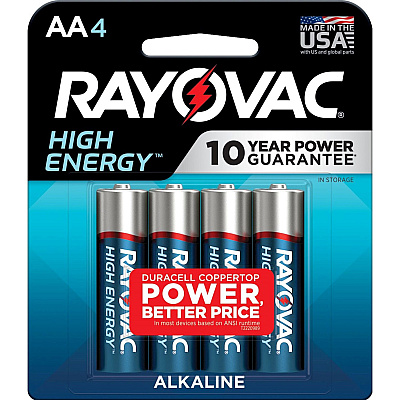 Rayovac High Energy Alkaline AA Batteries (RAY8154T)