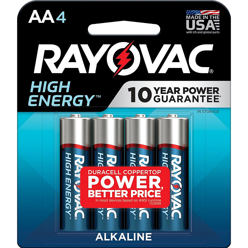 Rayovac High Energy Alkaline AA Batteries (RAY8154T)