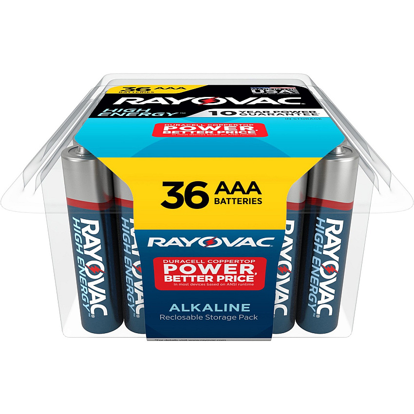 Rayovac High Energy Alkaline AAA Batteries (RAY82436PP)