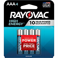 Rayovac High Energy Alkaline AAA Batteries (RAY8244T)