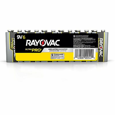 Rayovac Ultra Pro Alkaline 9V Batteries, 6 Pack (RAYAL9V6)