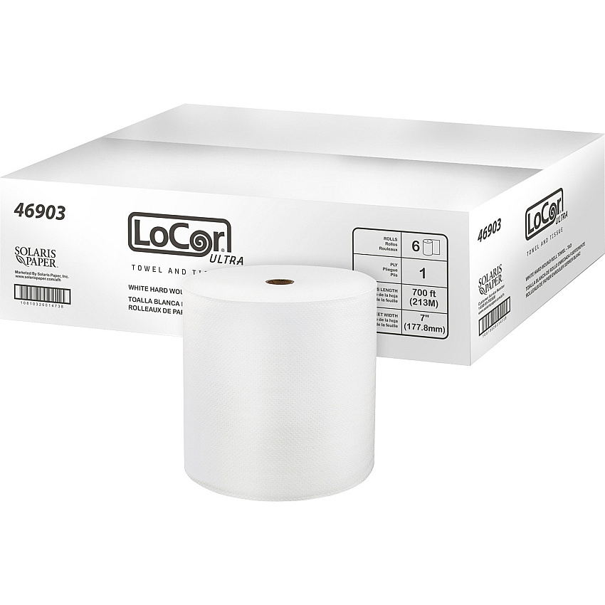 LoCor Paper Ultra Hard Wound Roll Towels (SOL46903)