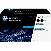 HP 26A Original Average Yield Laser Toner Cartridge - Dual Pack - Black - 2 / Carton (HEWCF226AD)