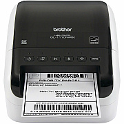 Brother QL-1110NWBC Desktop Direct Thermal Printer - Monochrome - Label Print - Ethernet - USB - Bluetooth - White, Glossy Black