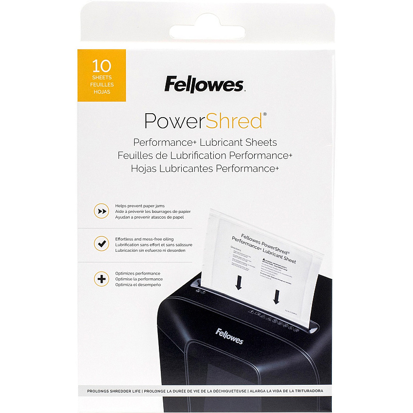 Fellowes Powershred Performance+ Lubricant Sheets (FEL4015501)