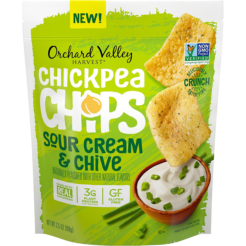 Orchard Valley Harvest Sour Cream and Chive Chickpea Chips (JBSV14027)