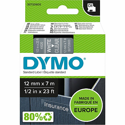 DYMO D1 Self Adhesive Tape Cassette (DYMS0720600)