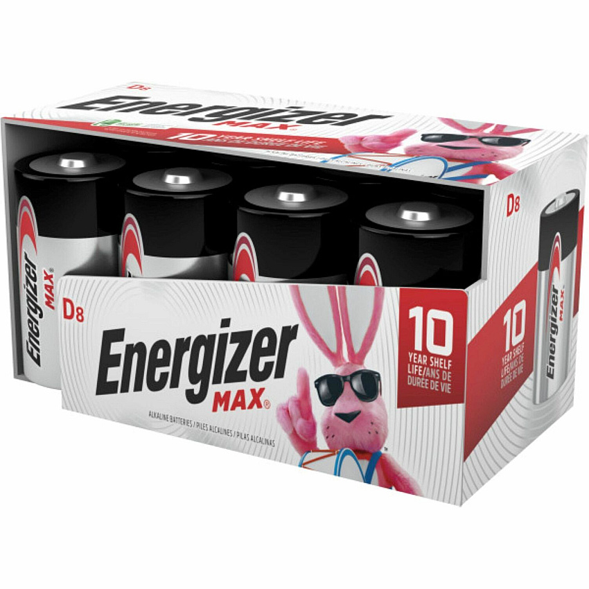 Energizer MAX Alkaline D Batteries, 8 Pack (EVEE95FP8)