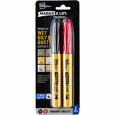 Avery UltraDuty Markers, Chisel Tip, 2 Assorted Markers (AVE29863)
