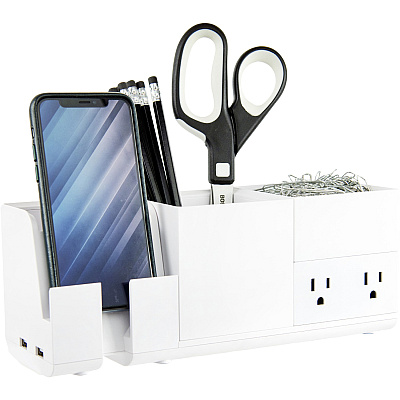 Bostitch Konnect Desk Organizer with Power Station (KT2BASEKIT1W)