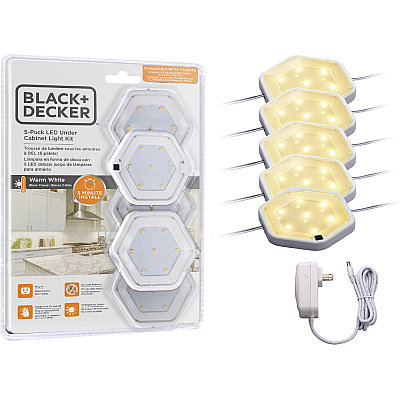 BLACK+DECKER LED Puck Light Kit (LEDUCPUCK5WK)