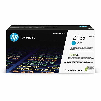 HP 213X Original Laser Toner Cartridge - Cyan Pack (HEWW2131X)