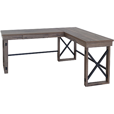 LYS L-Shaped Industrial Desk (LYSDK100LRGK)