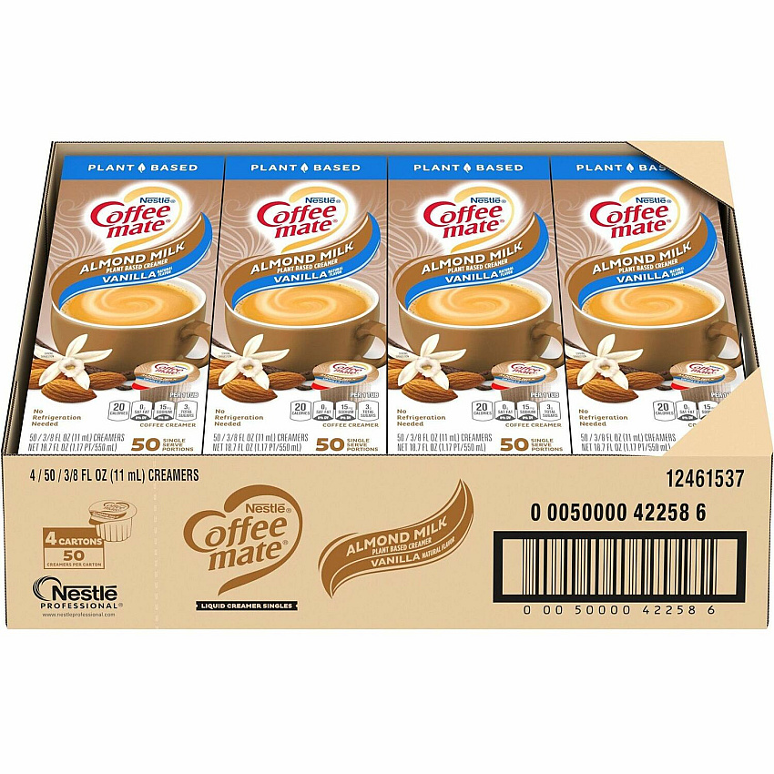 Coffee-mate Coffee-mate Almond Milk Vanilla Liquid Creamer Singles (NES42258CT)