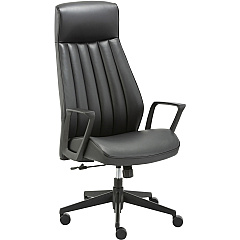 LYS High-Back Bonded Leather Chair (LYSCH100LABK)