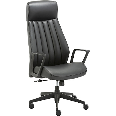 LYS High-Back Bonded Leather Chair (LYSCH100LABK)