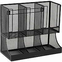 Mind Reader 6-Compartment Coffee Condiment Organizer (EMSUPMESH)
