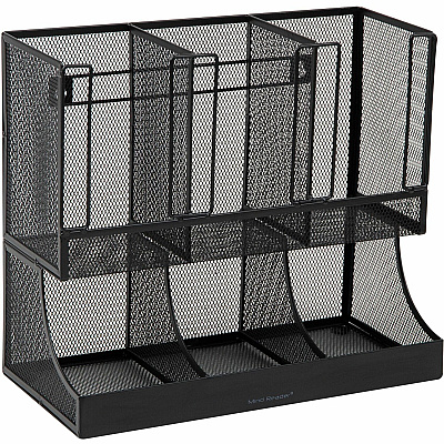 Mind Reader 6-Compartment Coffee Condiment Organizer (EMSUPMESH)