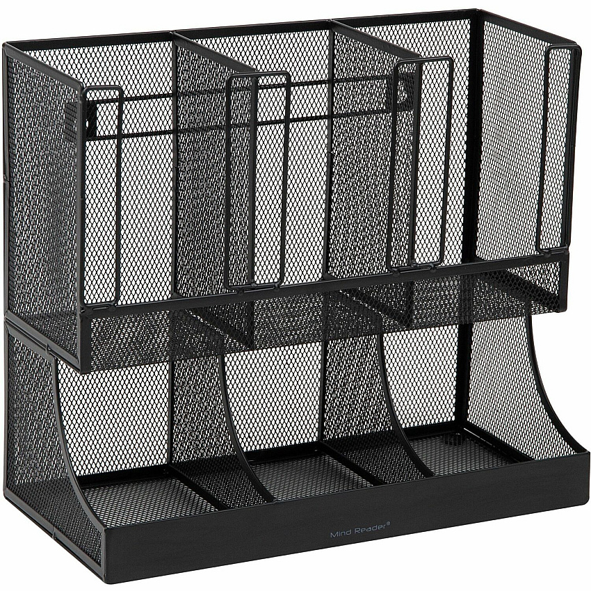 Mind Reader 6-Compartment Coffee Condiment Organizer (EMSUPMESH)
