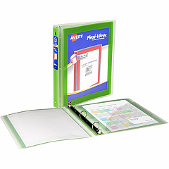 Avery Flexi-View 3 Ring Binder, 1 Inch Round Rings, 1 Chartreuse Green Binder (AVE17608)