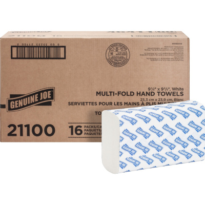 Genuine Joe Multifold Towels - 1 Ply - Multifold - 9.20