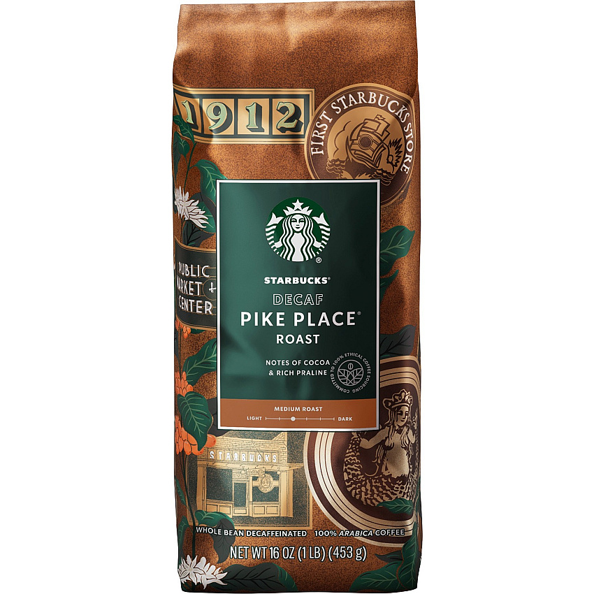 Starbucks Pike Place Decaf Whole Bean Coffee (SBK12540222CT)