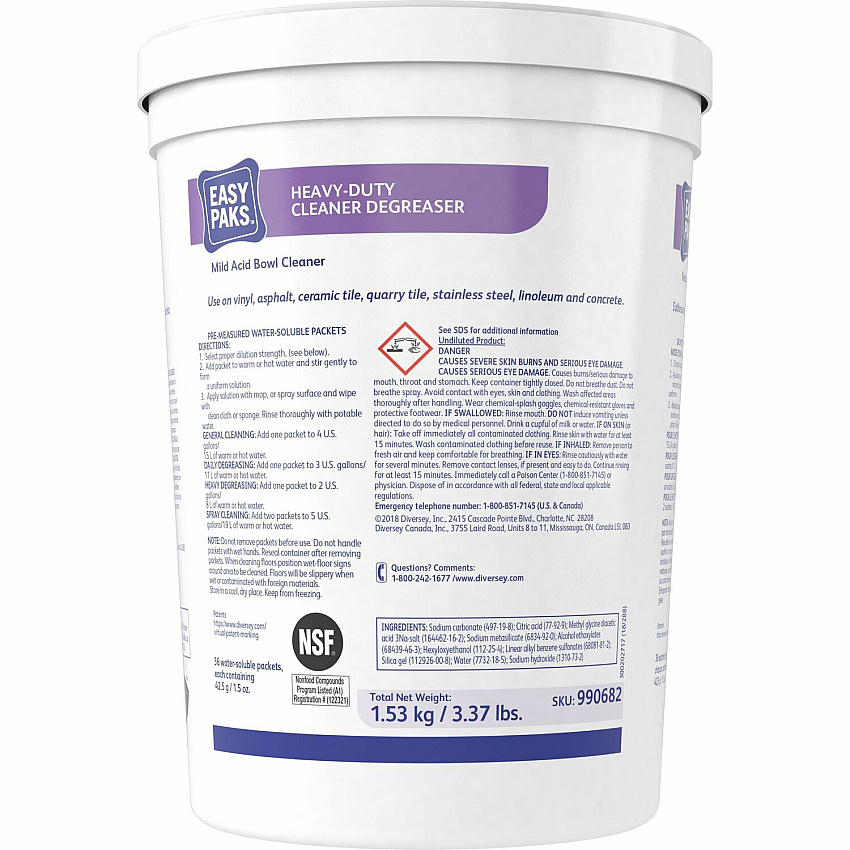 Diversey Easy Paks Heavy Duty Cleaner Degreaser (DVO990682)