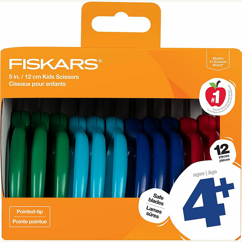 Fiskars 5" Pointed-tip Kids Scissors (FSK1067002)