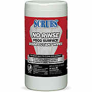 SCRUBS No Rinse Food Surface Disinfectant Wipes (ITW97080)