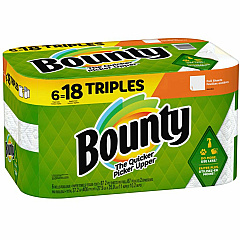 Bounty Full Sheet Paper Towels - 6 Triple Roll = 18 Regular (PGC05849)