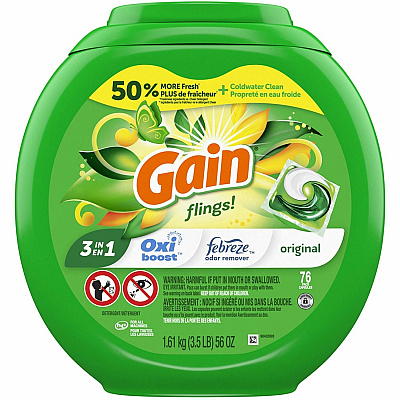 Gain Flings Detergent Pacs (PGC09207PK)
