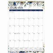 Blueline Abstract Floral Monthly Wall Calendar (REDC173128)