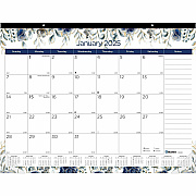 Blueline Abstract Floral Monthly Desk Pad (C194128)