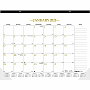 Blueline Classic Gold Monthly Desk Pad Calendar (C199003)