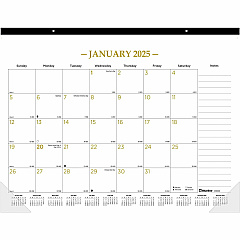 Blueline Classic Gold Monthly Desk Pad Calendar (C199003)