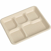 BluTable 8"x10" 5-Compartment Lunch Trays (RMLMF5C)