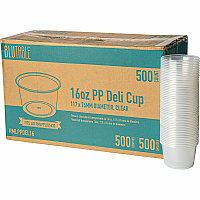 BluTable 16 oz Round Deli Tub Containers (RMLPPDEL16)