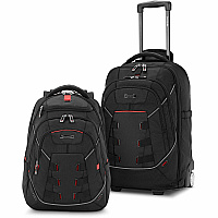 Samsonite Tectonic Nutech Carrying Case Rugged (Backpack) for 11" to 17" Notebook, Tablet, Water Bottle, Umbrella, Card, Accessories - Black (SML1450891041)