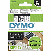 DYMO S0720780 D1 43613 Tape 6mm x 7m Black on White