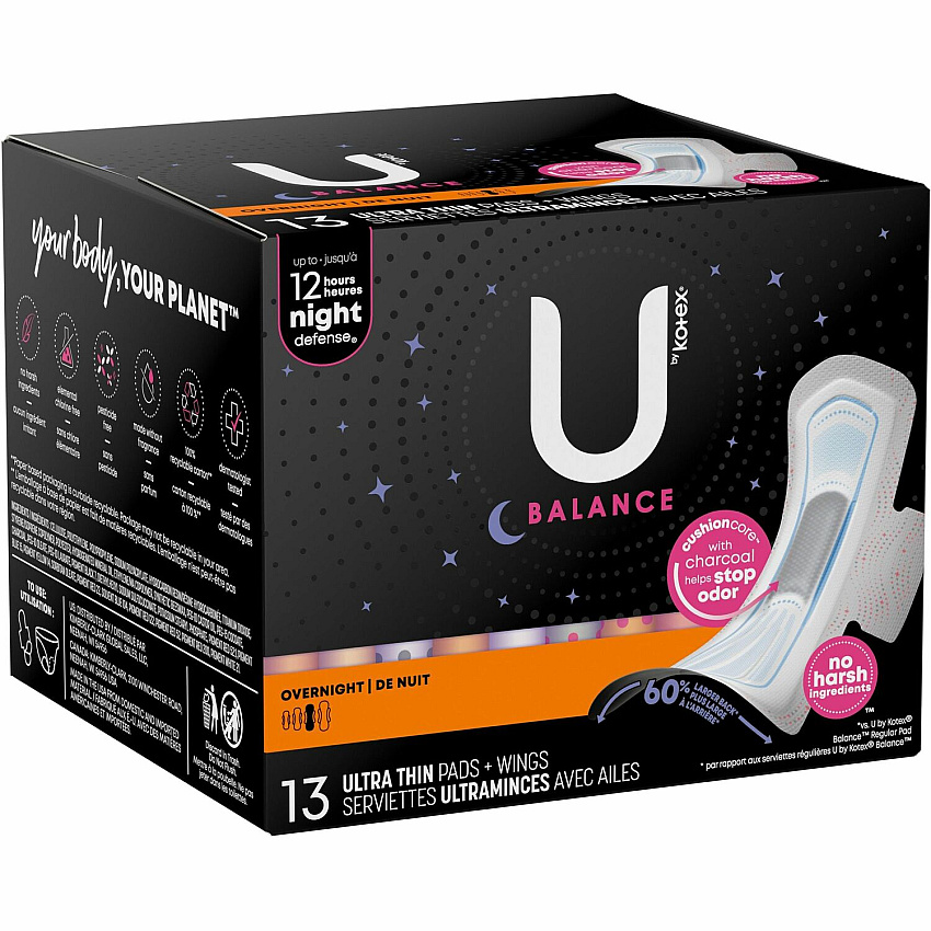 U by Kotex Ultra Thin Overnight Pads (KCC54912)