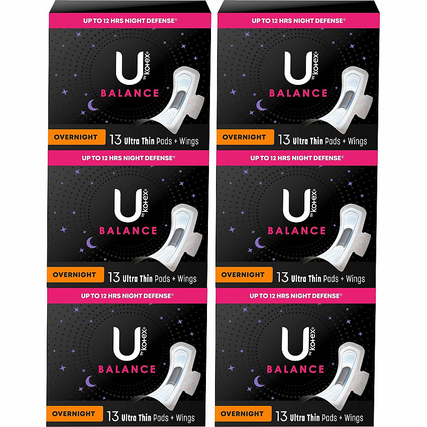 U by Kotex Ultra Thin Overnight Pads (KCC54912CT)