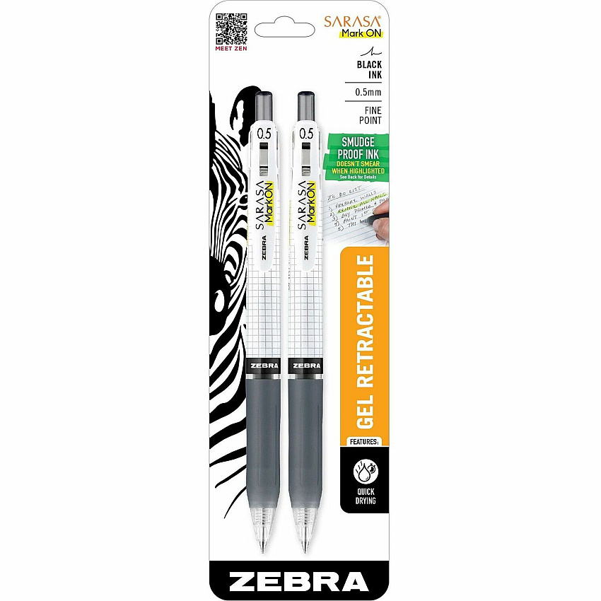 Zebra SARASA Mark ON Gel Retractable Pens (ZEB48412)