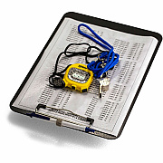 Officemate Low Profile Recycled Plastic Letter Size Clipboard w Pen Holder Black (OIC83075)