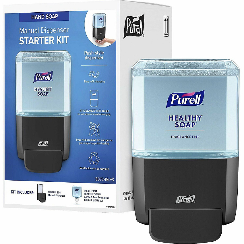 GOJO ES4 Push-Style Soap Dispenser Starter Kit (GOJ50721GFS)