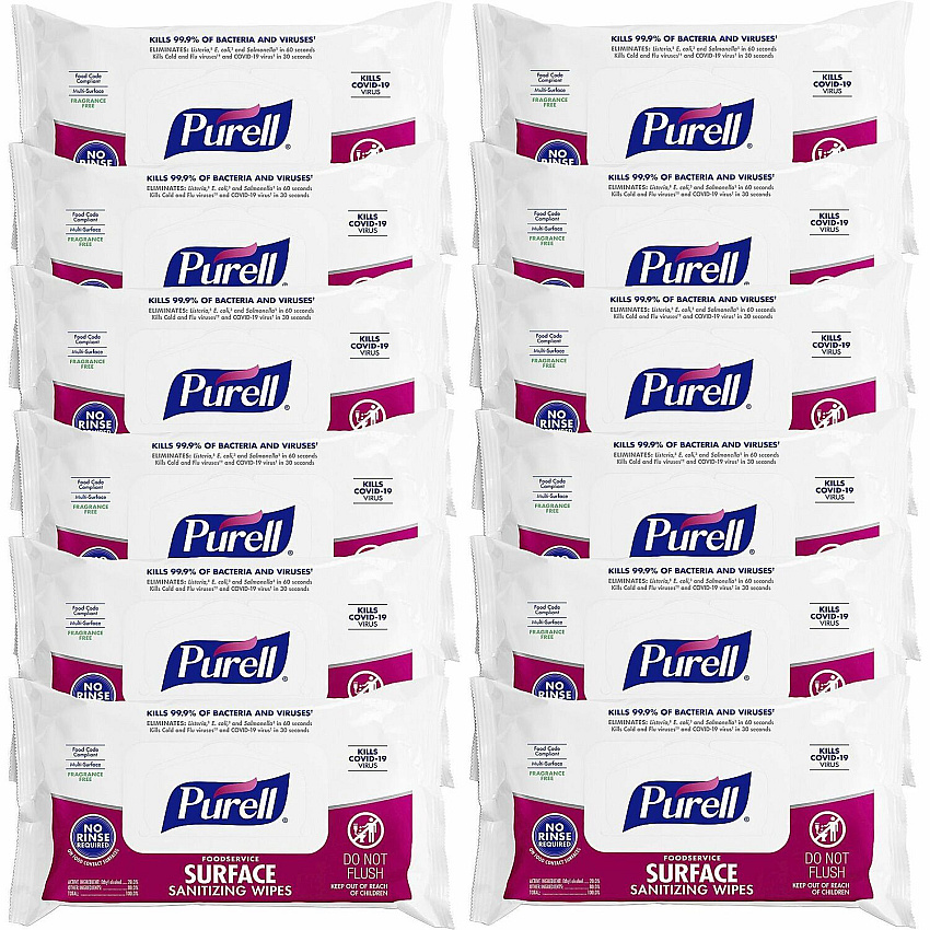 PURELL Foodservice Surface Sanitizing Wipes (GOJ937112CT)