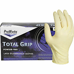 ProWorks Total Grip Latex Powder Free Exam Gloves (HOSGLL165FL)