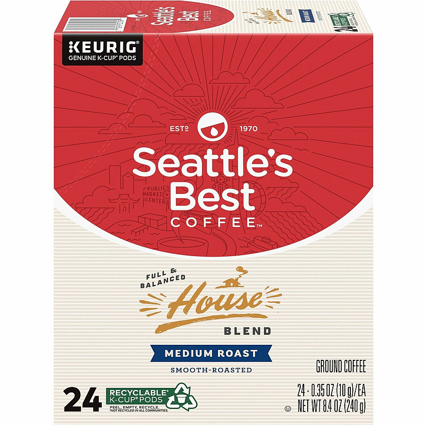 Seattle's Best K-Cup House Blend Coffee (SEA12407883)