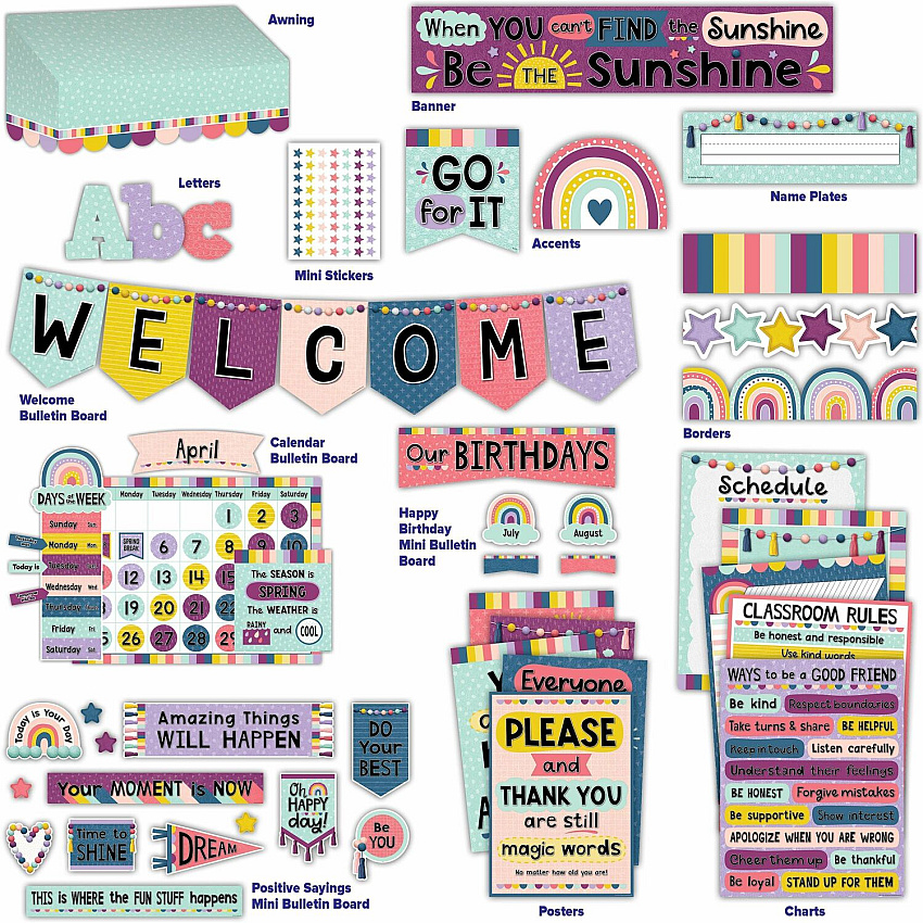 Teacher Created Resources Oh Happy Day Decor Set (TCR2088668)